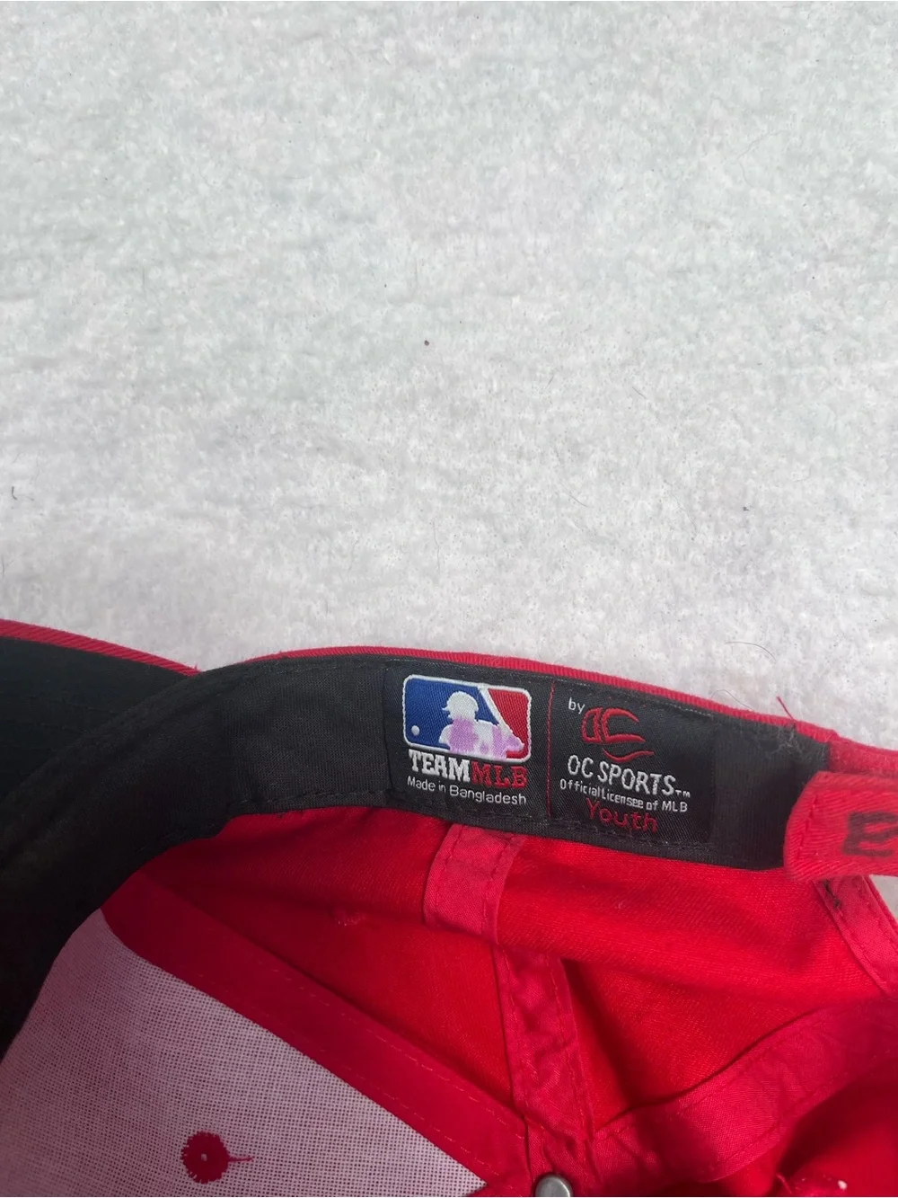 Youth Red Baseball Cap with White 'P' Logo